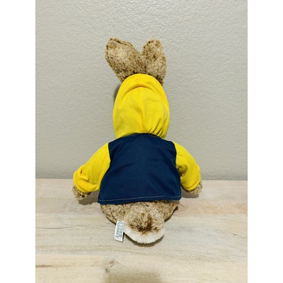 RARE Dan Dee Peter Rabbit 22” Plush In Yellow Hoodie & Blue Vest - Picture 2 of 6